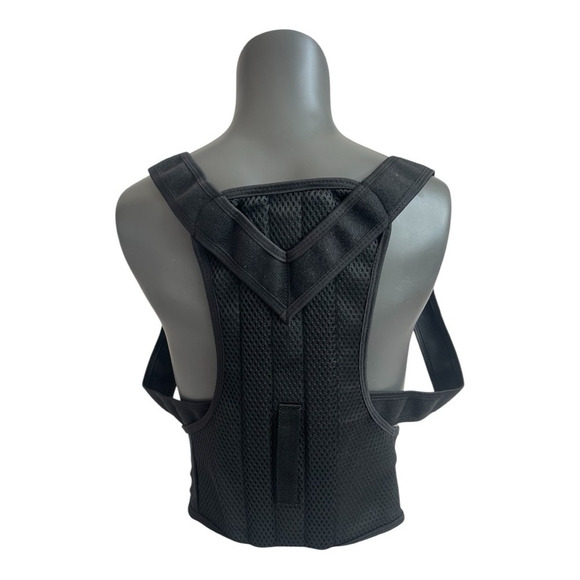 New Back Support Brace Unisex Black Posture Corrector Vest Back Supporter - Picture 1 of 4